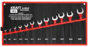 KLUCZE DWUSTRONNIE PŁASKIE 12el. KD10924