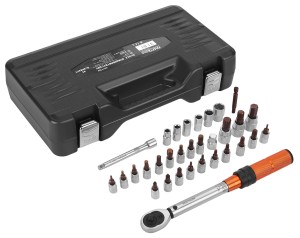 KLUCZ DYNAMOMETRYCZNY 1/4" 5–25Nm ZESTAW 32el. KD11394