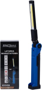 LATARKA WARSZTATOWA LED USB-C 200/400/800LM + ŚWIATŁO OSTRZEGAWCZE KD3496