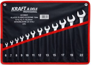 KLUCZE PŁASKO-OCZKOWE 12el. KD10931