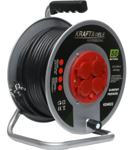 PRZEDŁUŻACZ OGRODOWY BĘBNOWY 50M 3x2,5mm KD4022