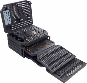 Komplet otwornic, dłut, bitów - 300el. KD998