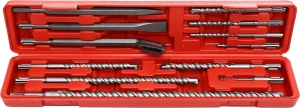 Zestaw 9 wierteł S4 + 3 dłut SDS+ 12el. KD10206