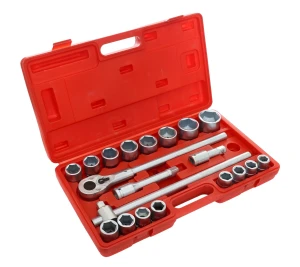 Zestaw nasadek 3/4" 6-kątnych + grzechotka 21el. KD304