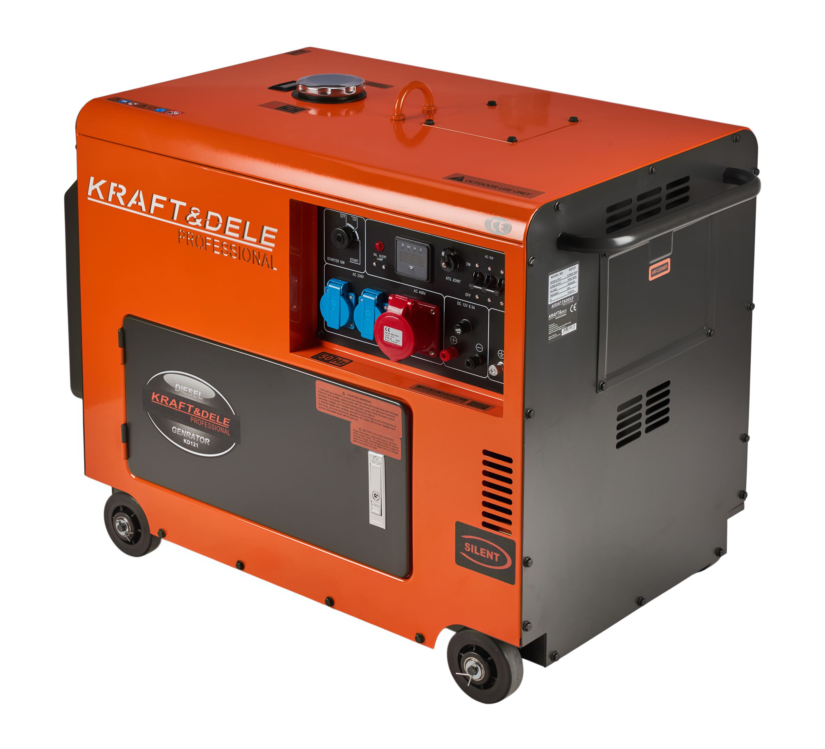 Dieselový generátor 7000W 12/230/380V +ATS KD121