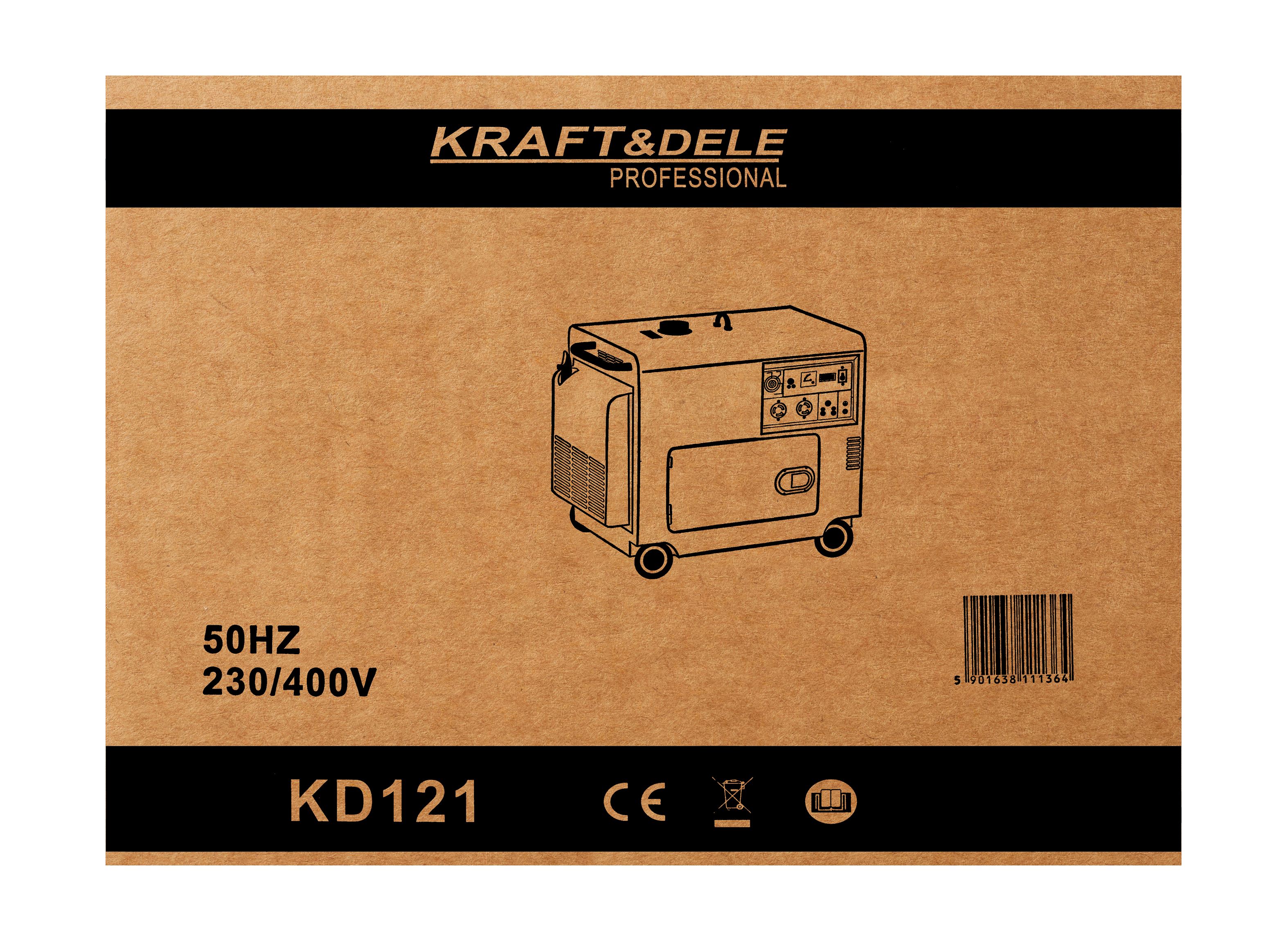 Dieselový generátor 7000W 12/230/380V +ATS KD121