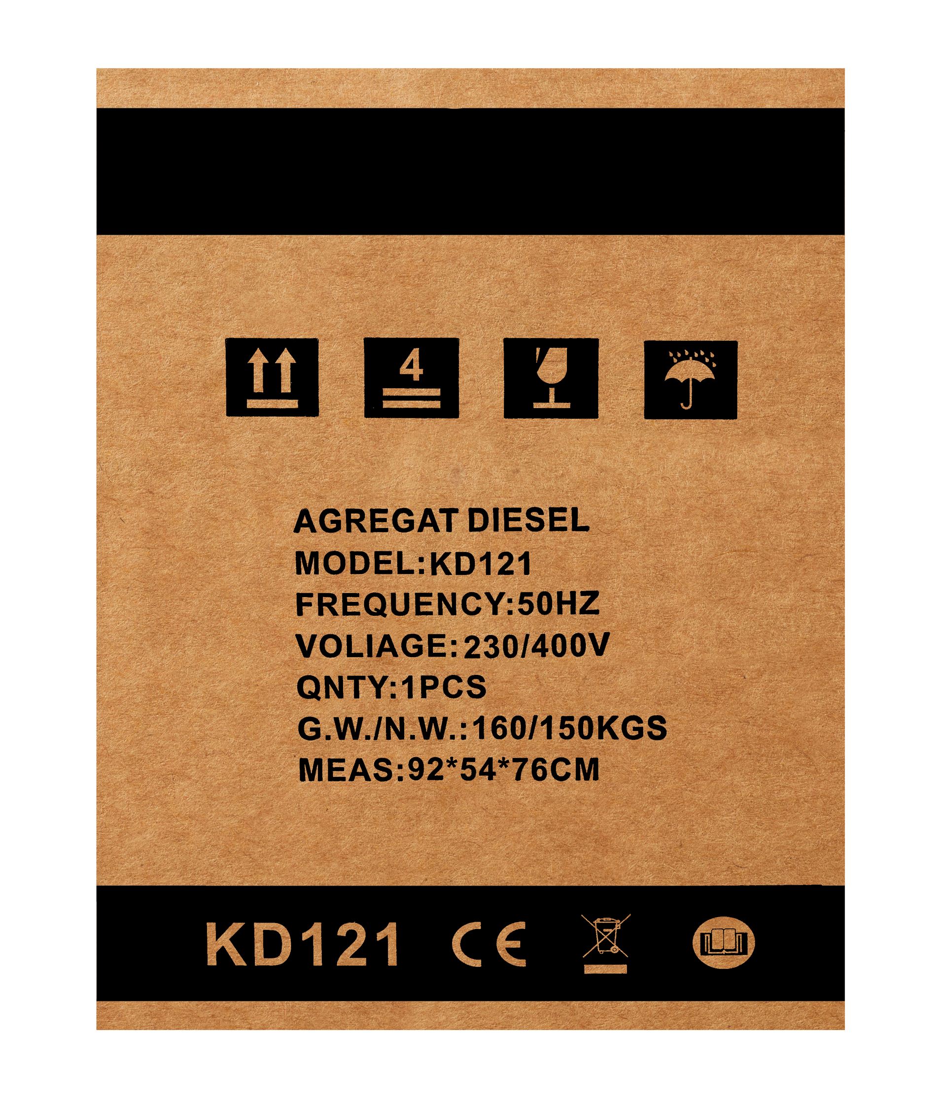 Dieselový generátor 7000W 12/230/380V +ATS KD121