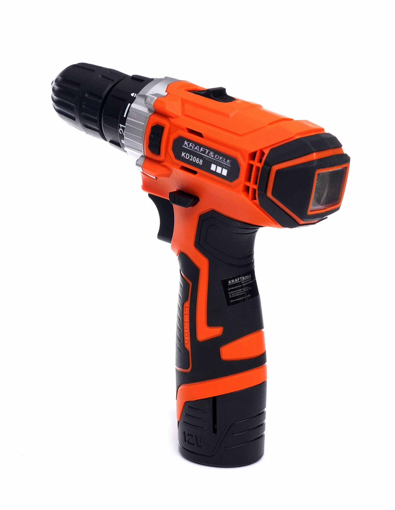 Aku vrtačka šroubovák 12V Li-ion LCD KD3068