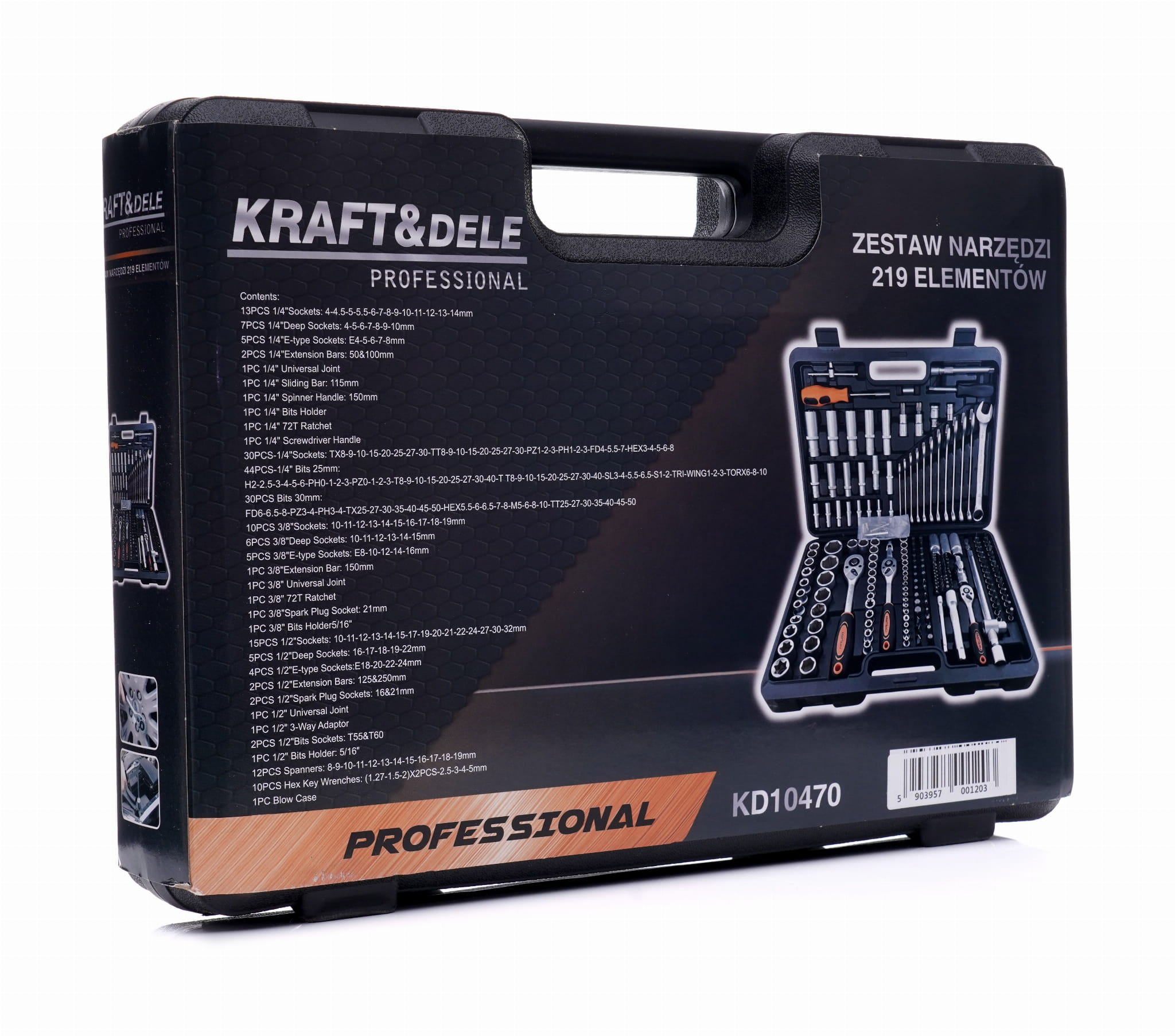 Sada nářadí 219ks. klíče nástrčné KD10470