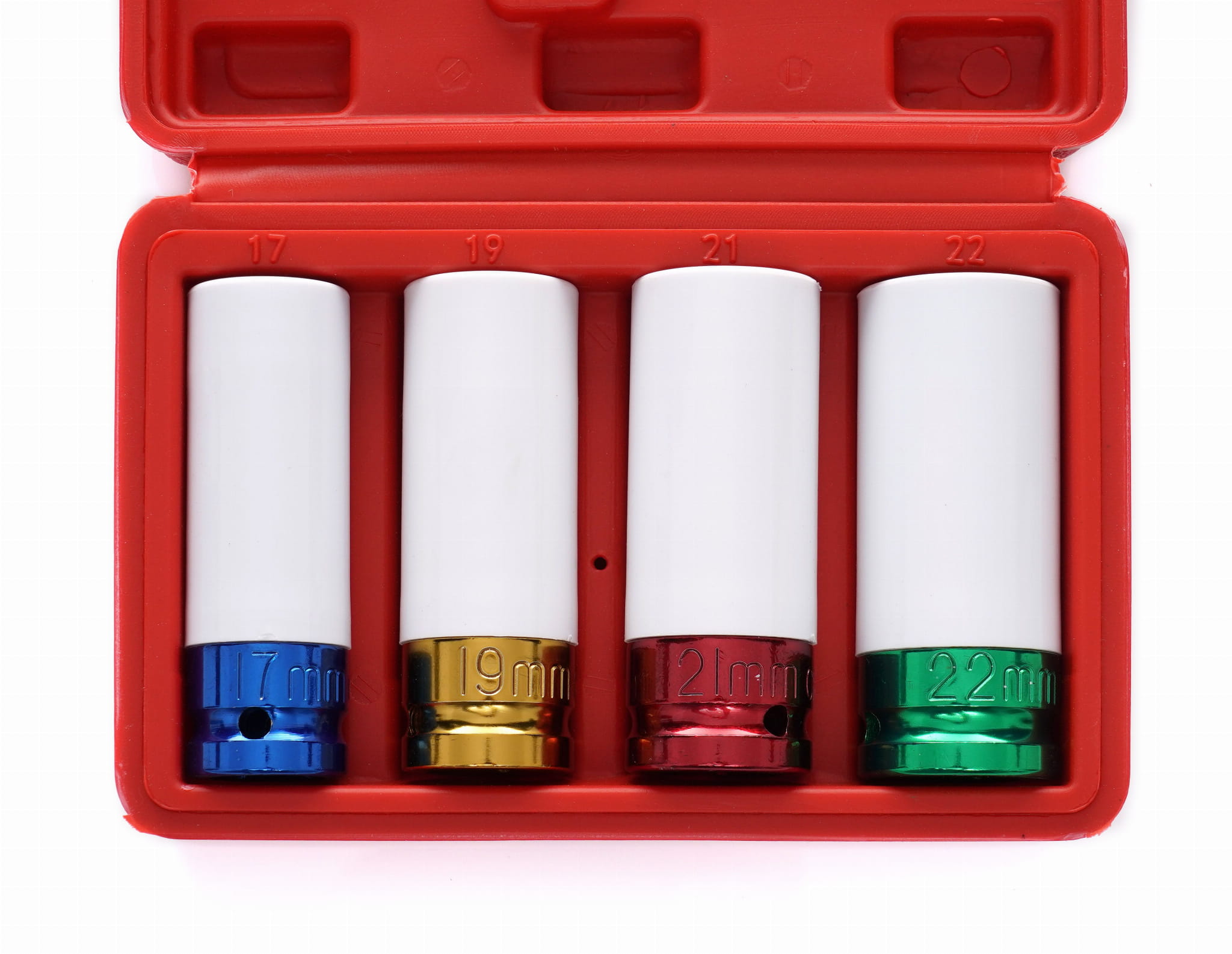 Sada nástrčných klíčů na ráfky 17/19/21/22 mm 1/2" KD10523