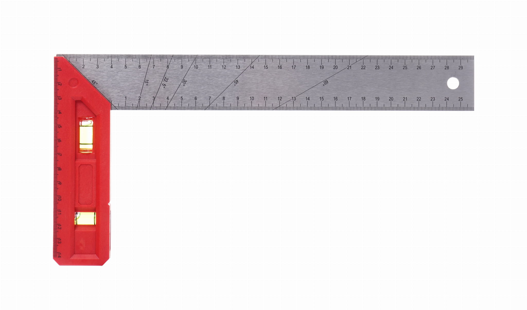 Úhelník s vodováhou 300-603mm KD10727