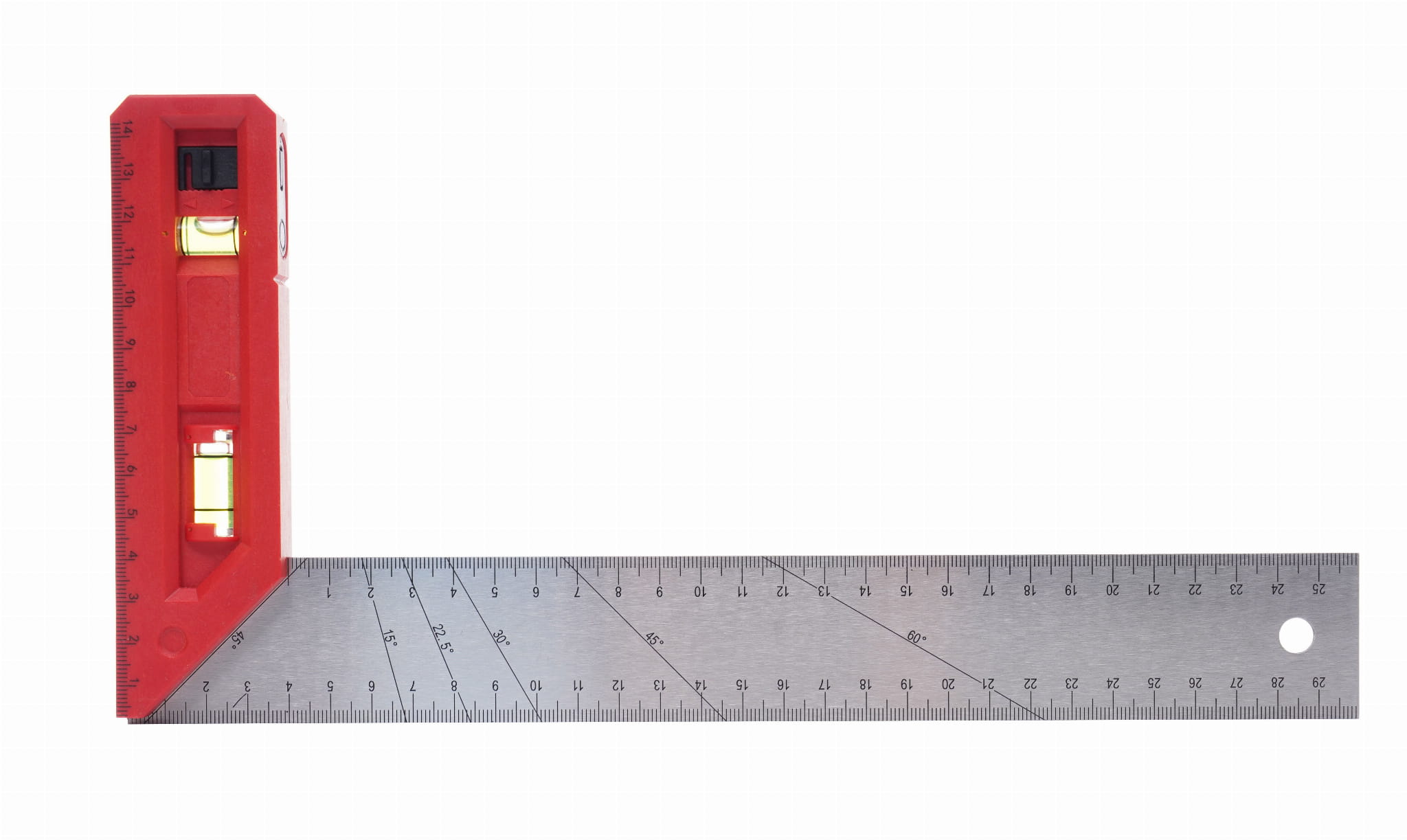 Úhelník s vodováhou 300-603mm KD10727