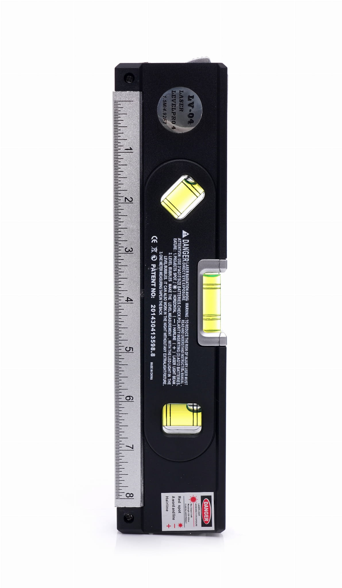 Laserová vodováha s měřidlem 150 cm KD10438