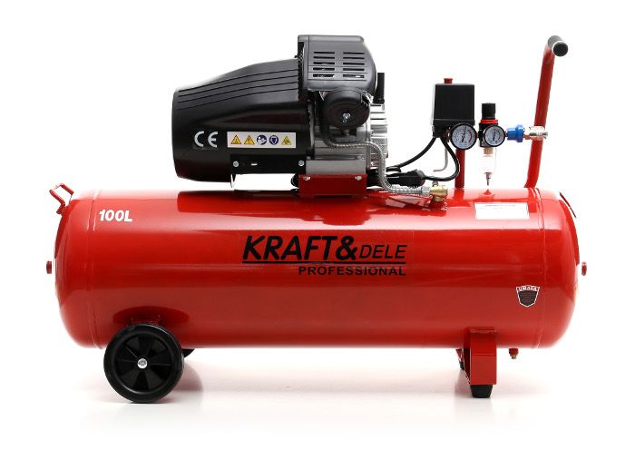 Olejový kompresor 100L 2 Písty KD1480 + Separátor
