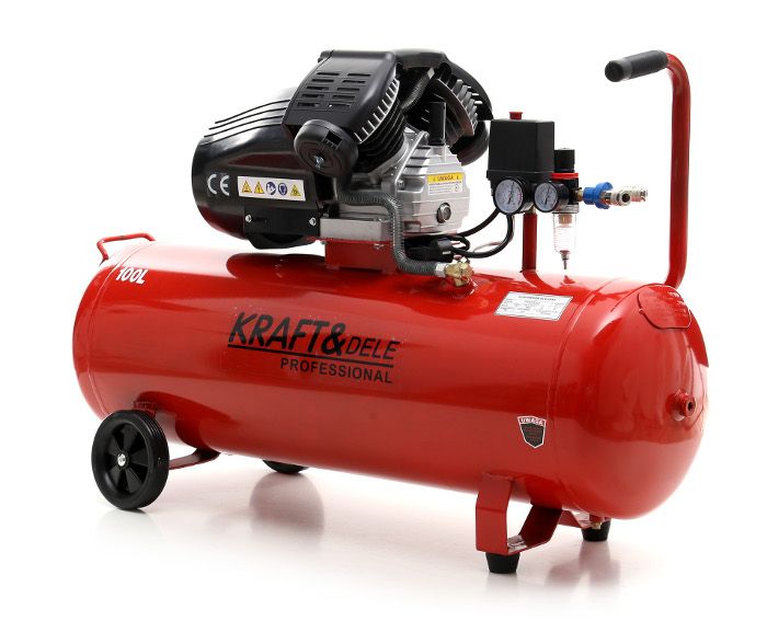 Olejový kompresor 100L 2 Písty KD1480 + Separátor