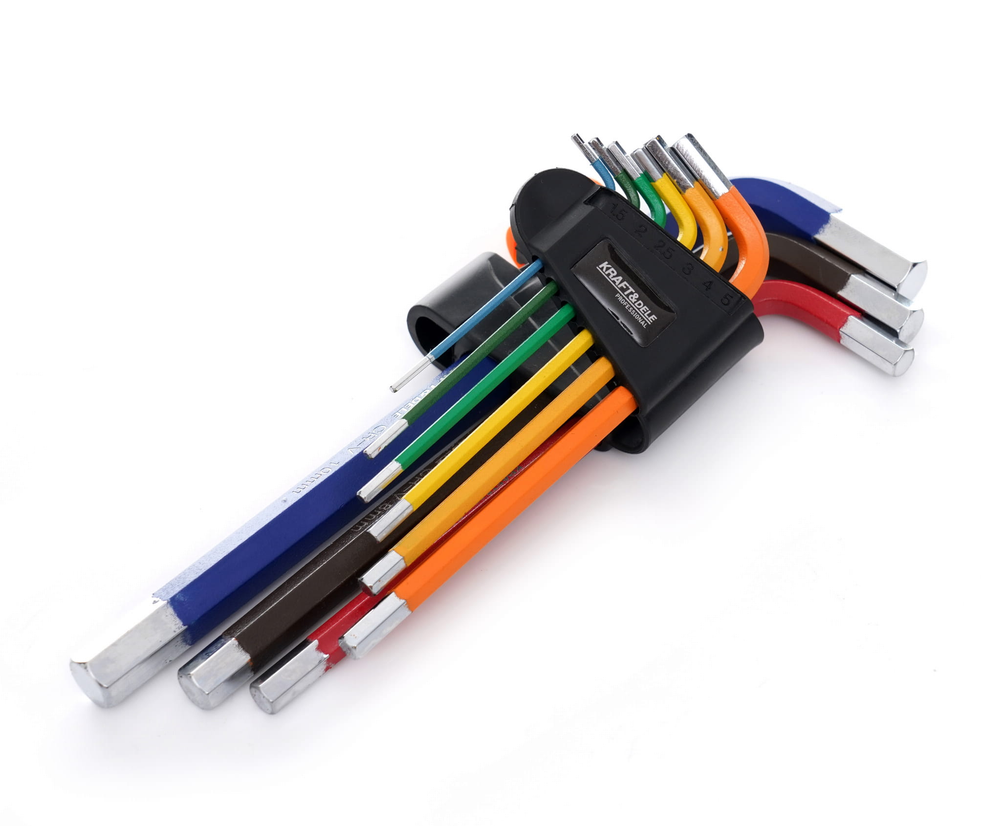 SADA BAREVNÝCH IMBUSOVÝCH KLÍČŮ HEX 9 EL. KD11931