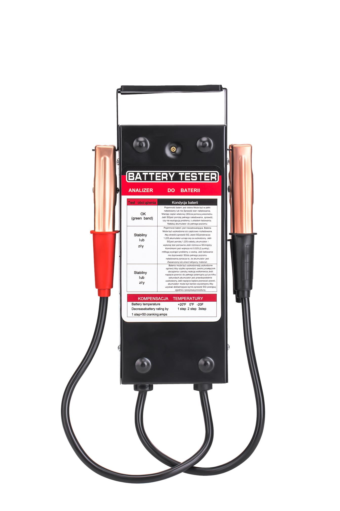 Analogový tester pro kontrolu akumulátorů 6/12V 200-1000A KD5675