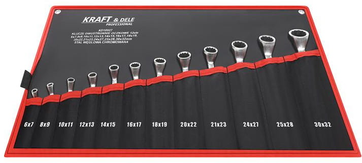 KLÍČE OBOUSTRANNÉ OČKOVÉ 12ks KD10927