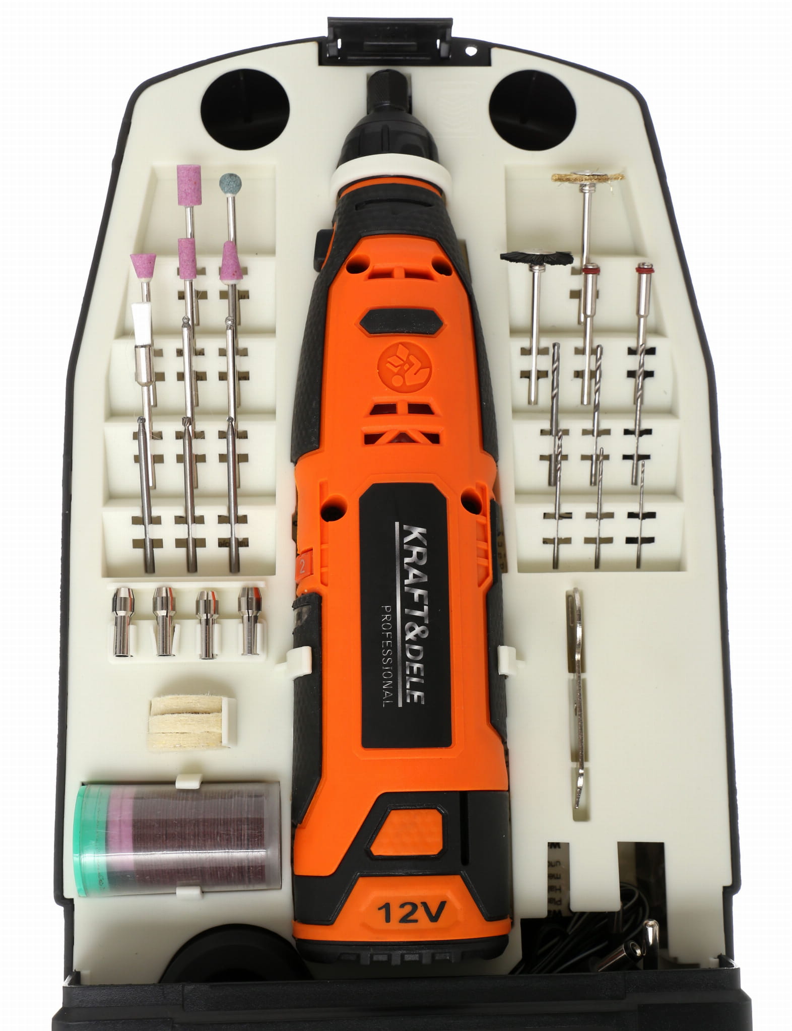 MINI BRUSKA 12V + PŘÍSLUŠENSTVÍ KD1669