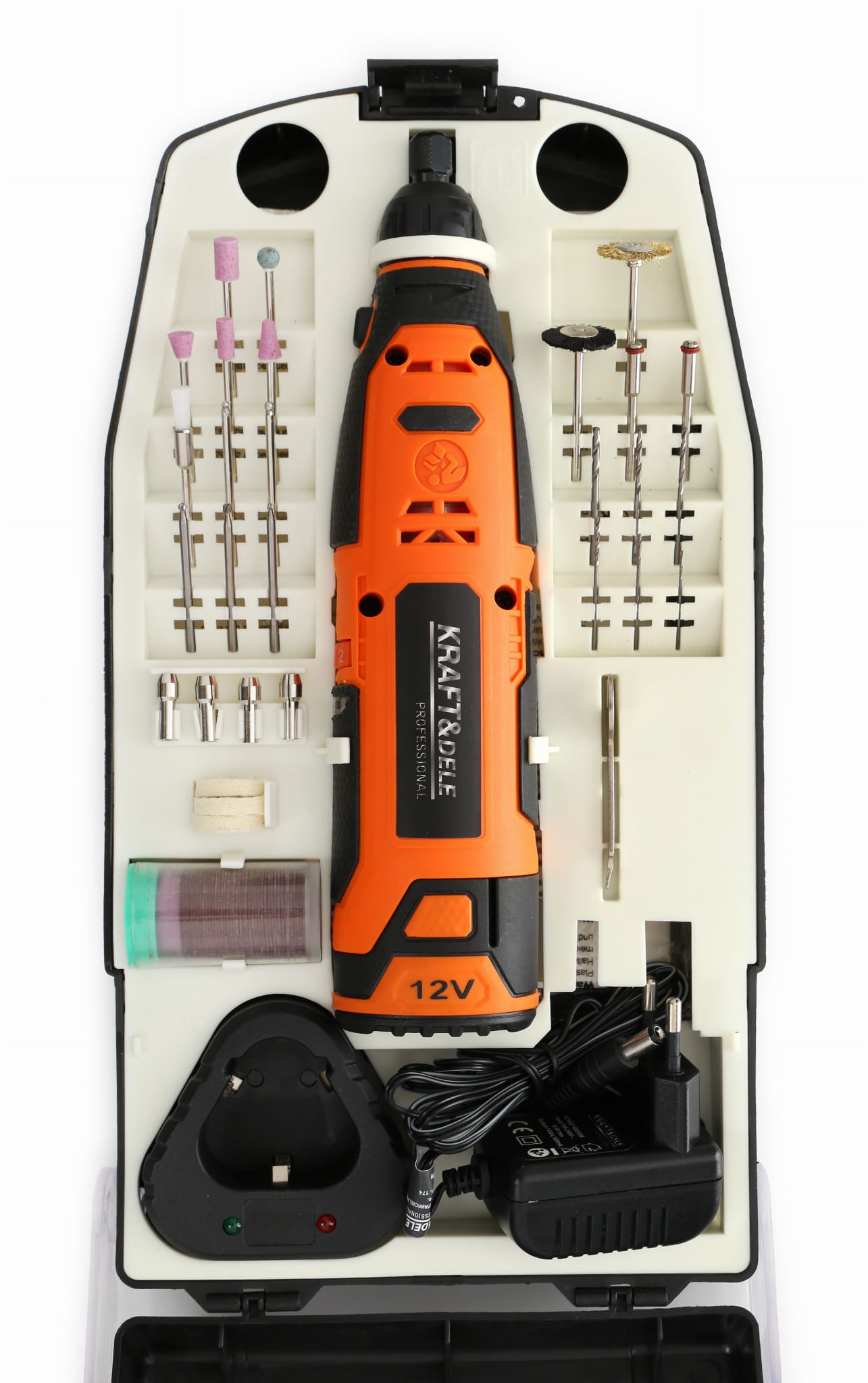 MINI BRUSKA 12V + PŘÍSLUŠENSTVÍ KD1669
