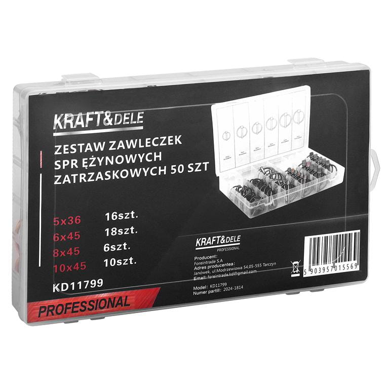 Závlačky pružinové západkové 50ks. KD11799