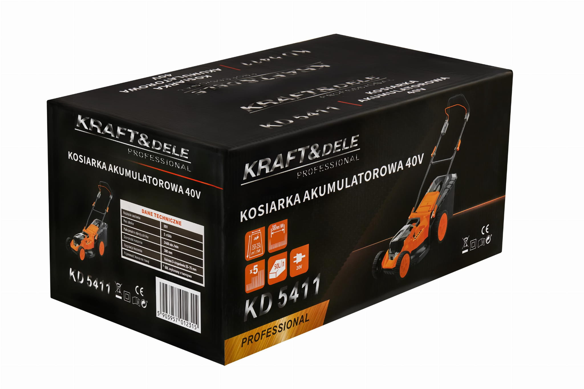 AKUMULÁTOROVÁ SEKAČKA 50L 38CM 40V KD5411