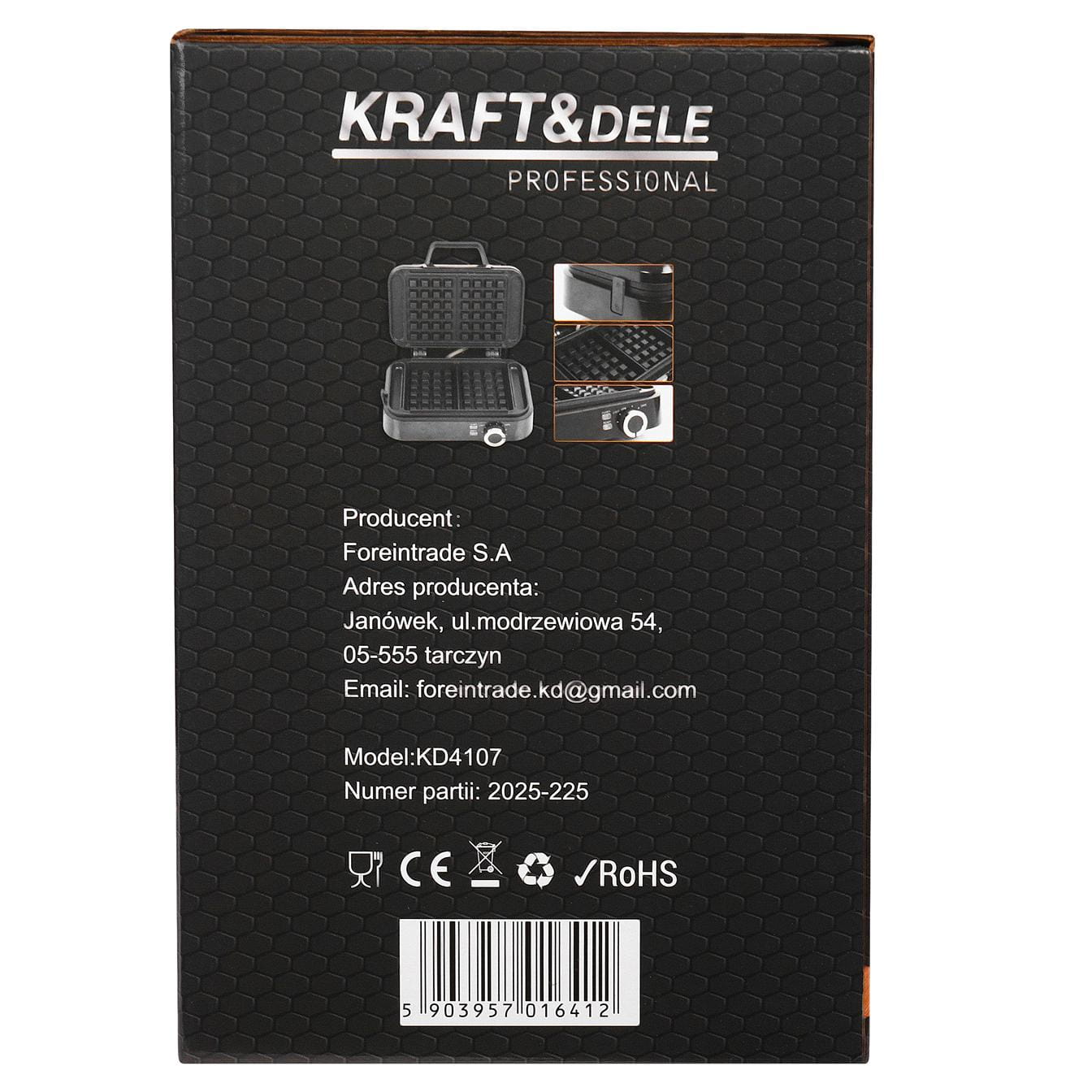 ELEKTRICKÝ VAFKOVAČ 2200W KD4107