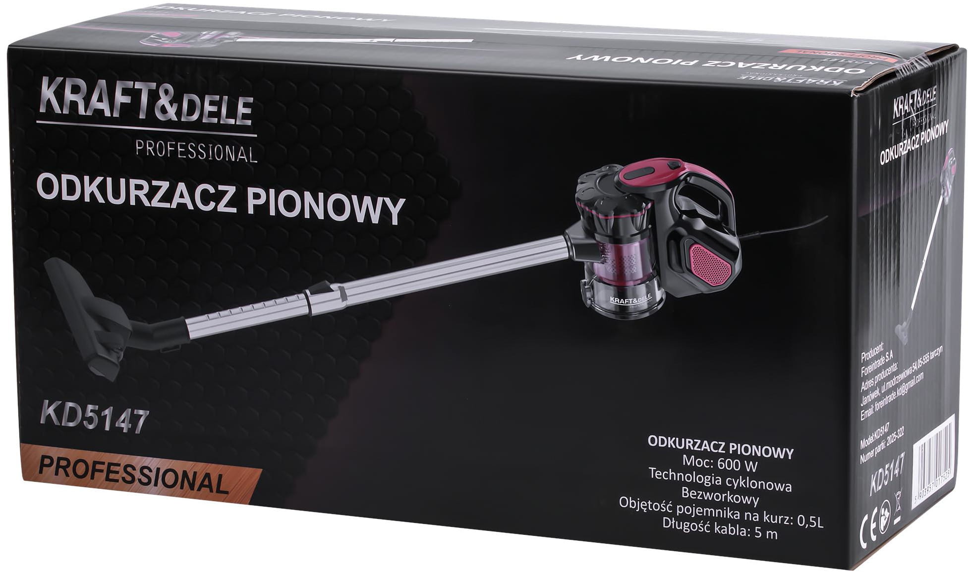 TYČOVÝ VYSAVAČ 600W 0,5L KD5147