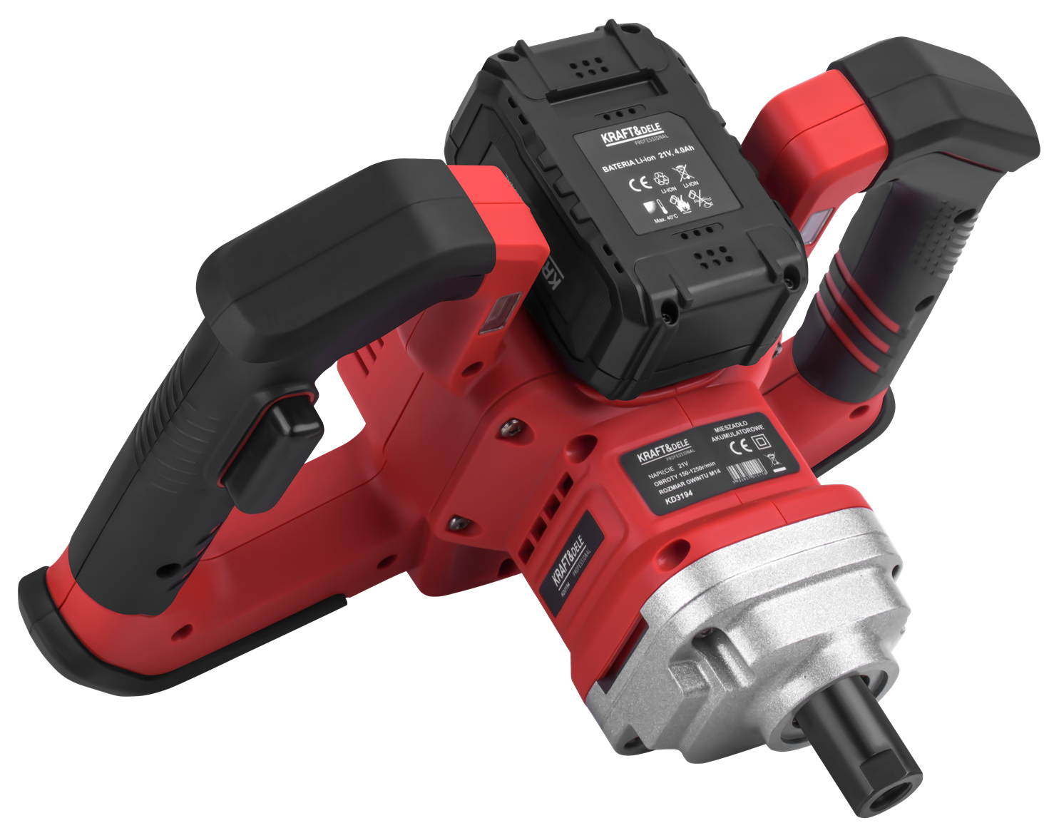 AKUMULÁTOROVÉ MÍCHADLO 21V M14 140mm BEZKARTÁČOVÉ 2 x 4Ah KD3194