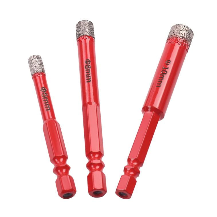 Sada diamantových děrovek na dlaždice 3 kusy HEX 6 8 10 mm KD12645