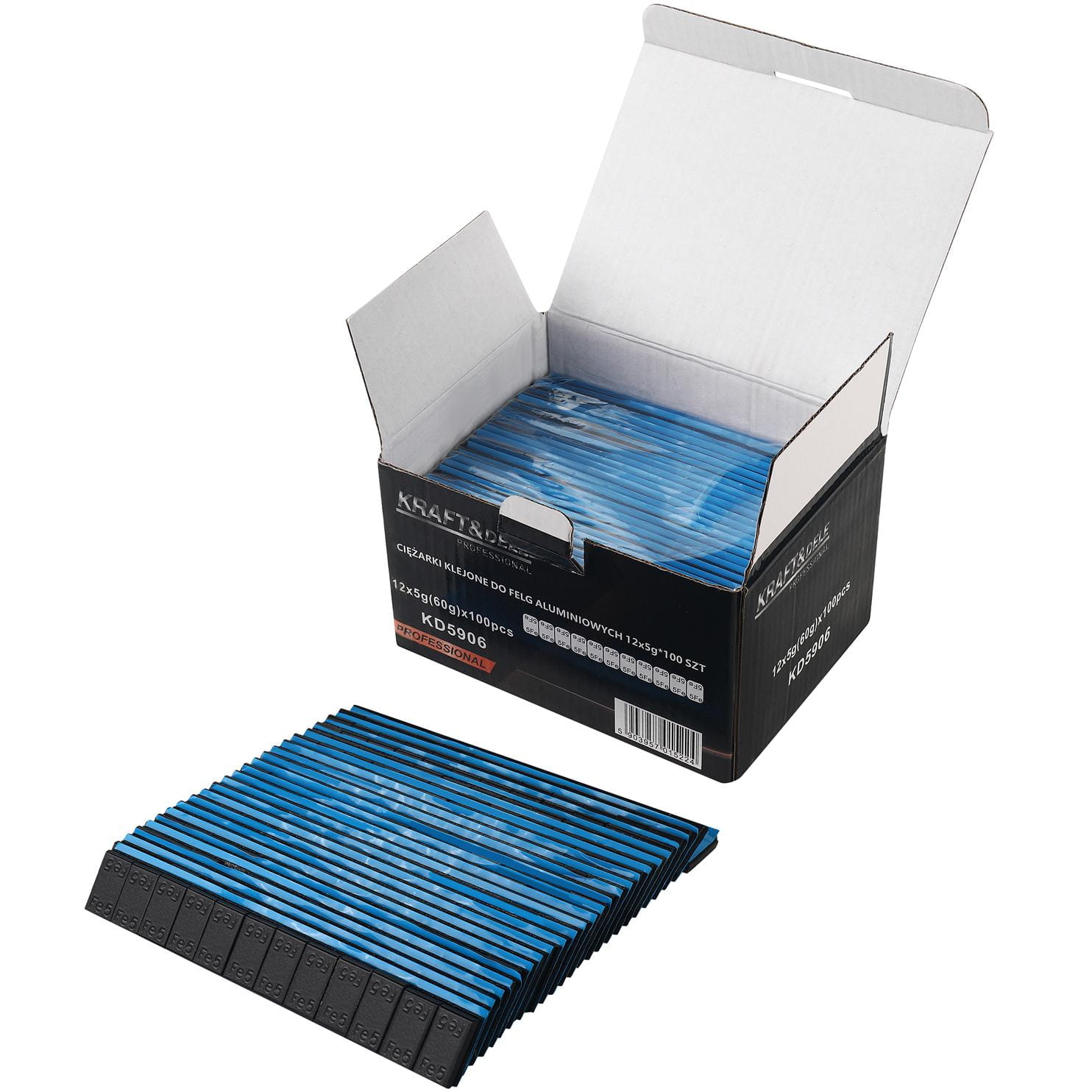 Závaží nalepovací na hliníkové ráfky 12x5g 100 kusů KD5906