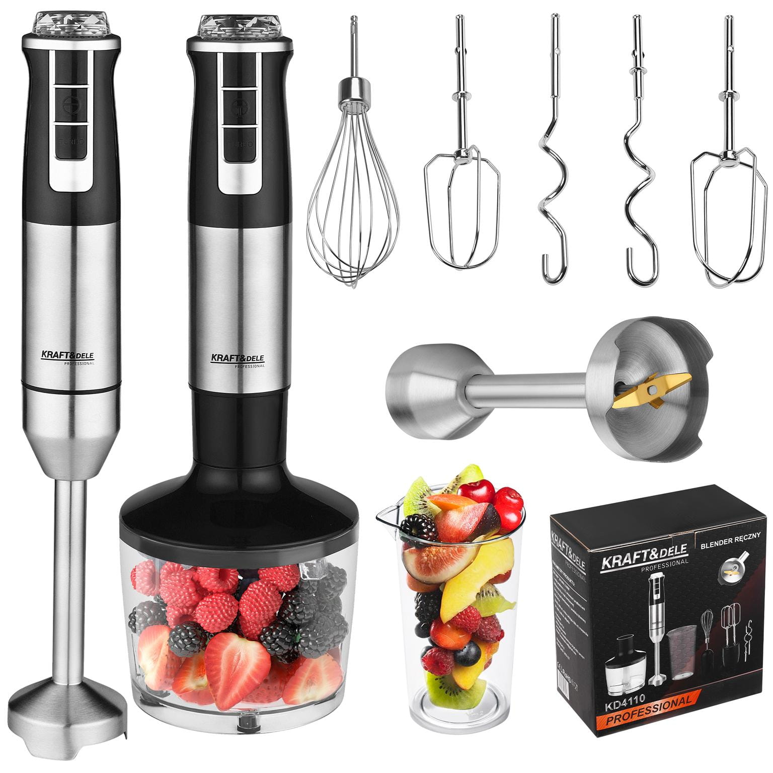 RUČNÍ ELEKTRICKÝ MIXÉR + PŘÍSLUŠENSTVÍ KD4110