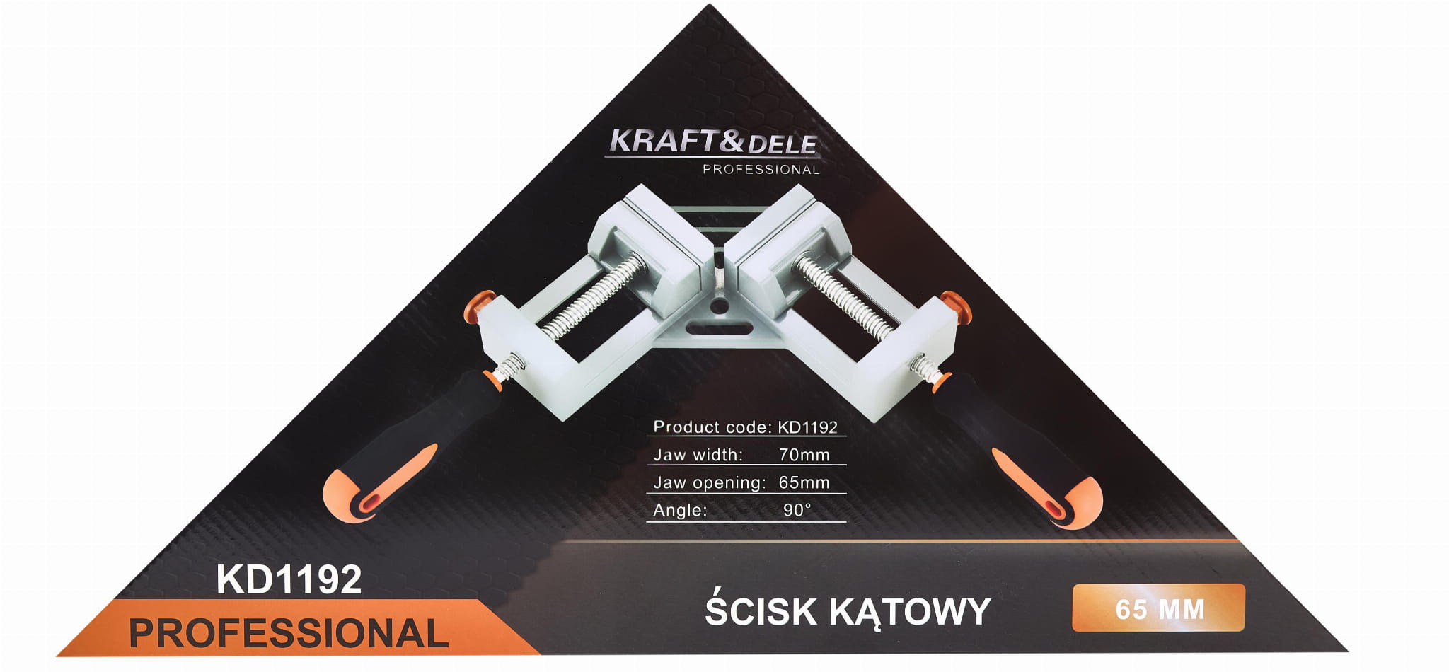 Úhelníková truhlářská svěrka 65 mm KD1192