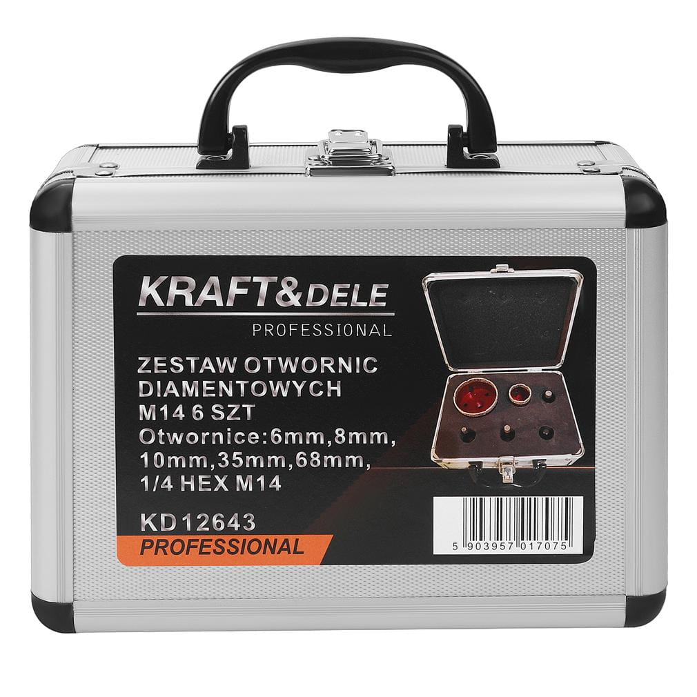Sada diamantových děrovek 6 ks 6-68 mm M14 KD12643