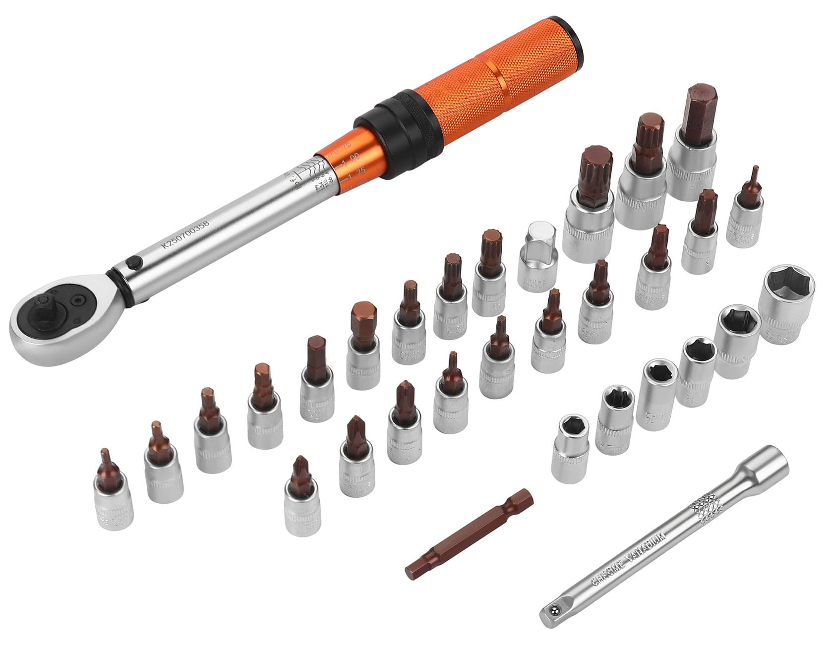 KLÍČ DYNAMOMETRICKÝ 1/4" 5–25Nm SADA 32el. KD11394