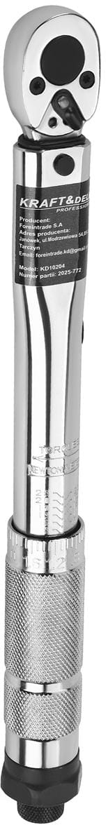 Momentový klíč 1/4" 5-25Nm KD10204