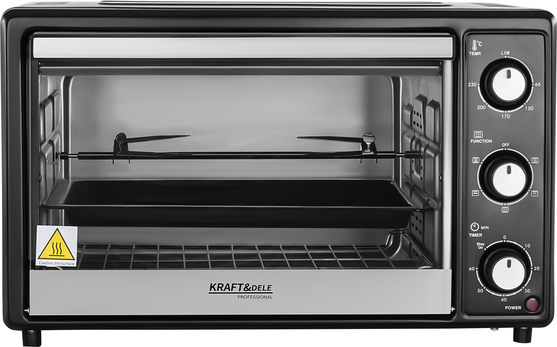 ELEKTRICKÁ TROUBA 30L 1650W FUNKCE GRIL+PŘÍSLUŠENSTVÍ KD4111