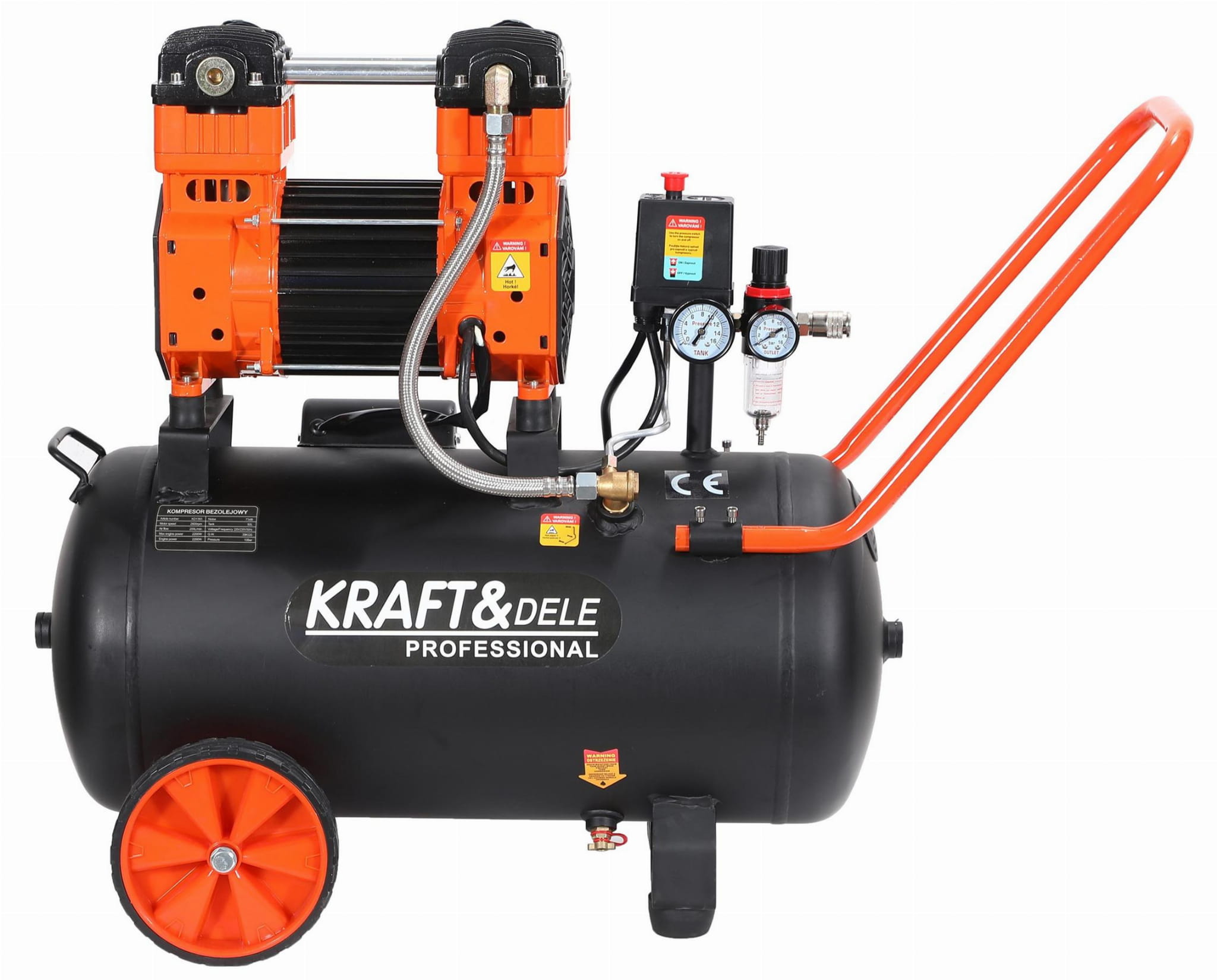 Bezolejový kompresor 2200W 50L KD1393