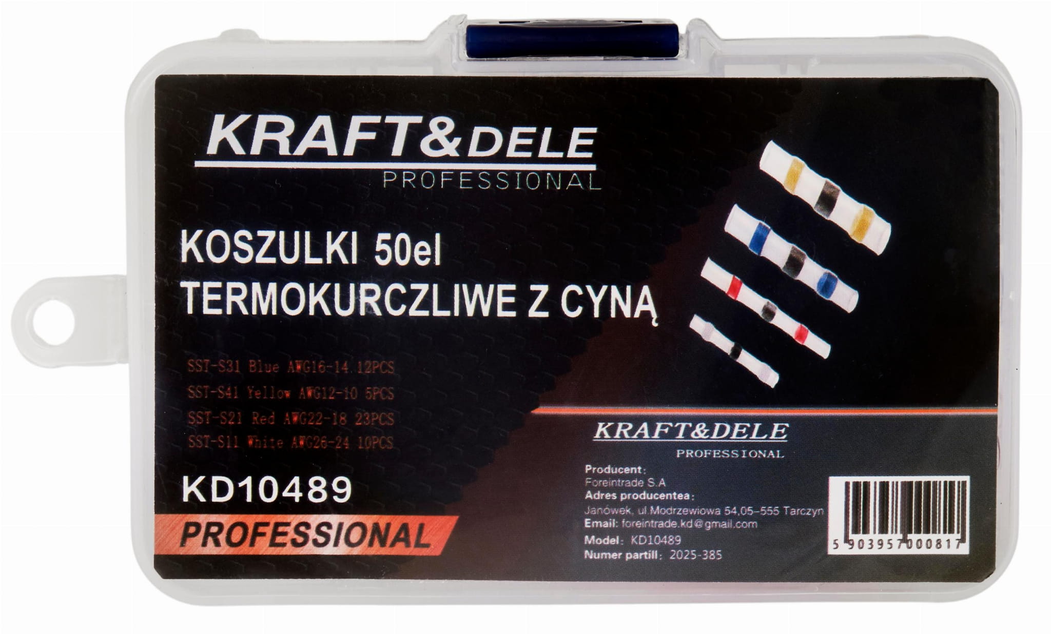 Smršťovací bužírky s cínem 50ks KD10489