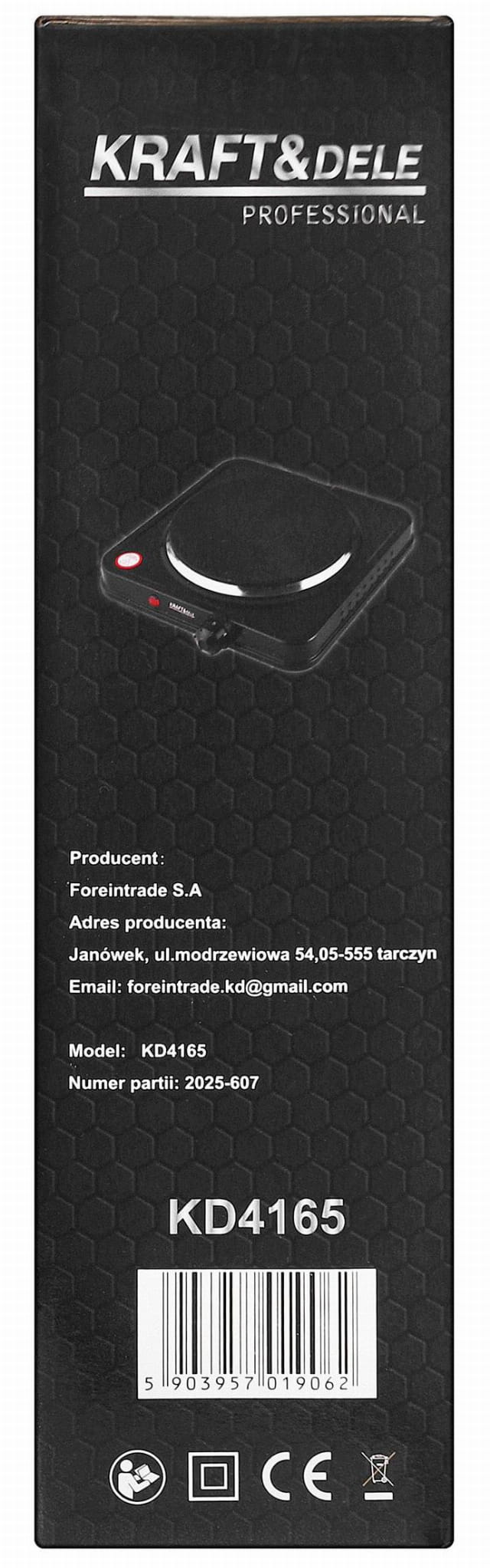 Elektrický vařič 2000W 185mm KD4165