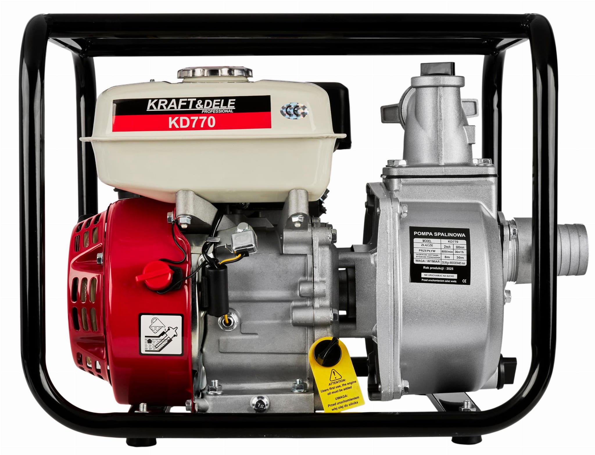Motorová vodní pumpa 2 palce na vodu 600 l/min KD770