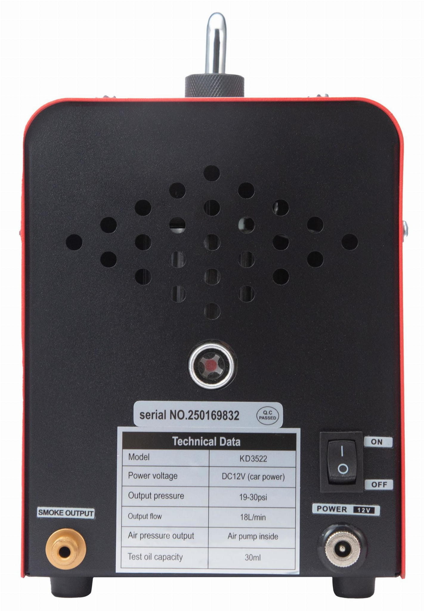 Generátor kouře pro kontrolu těsnosti systémů 12V 18l/min 30ml KD3522