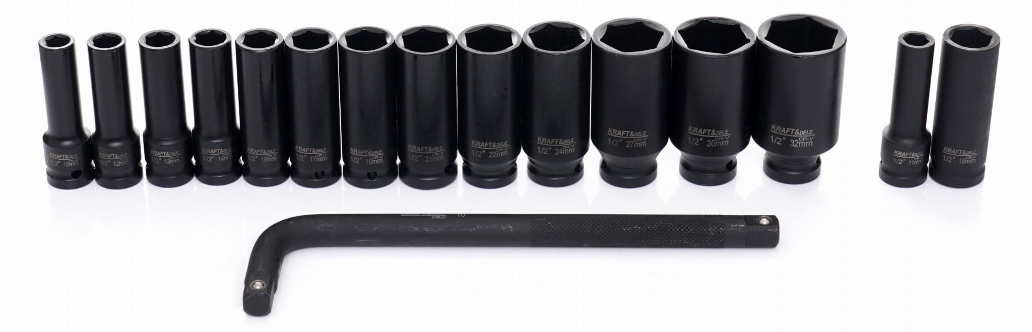 Rázové hlavice 1/2" 10-32 mm 16ks. KD11755