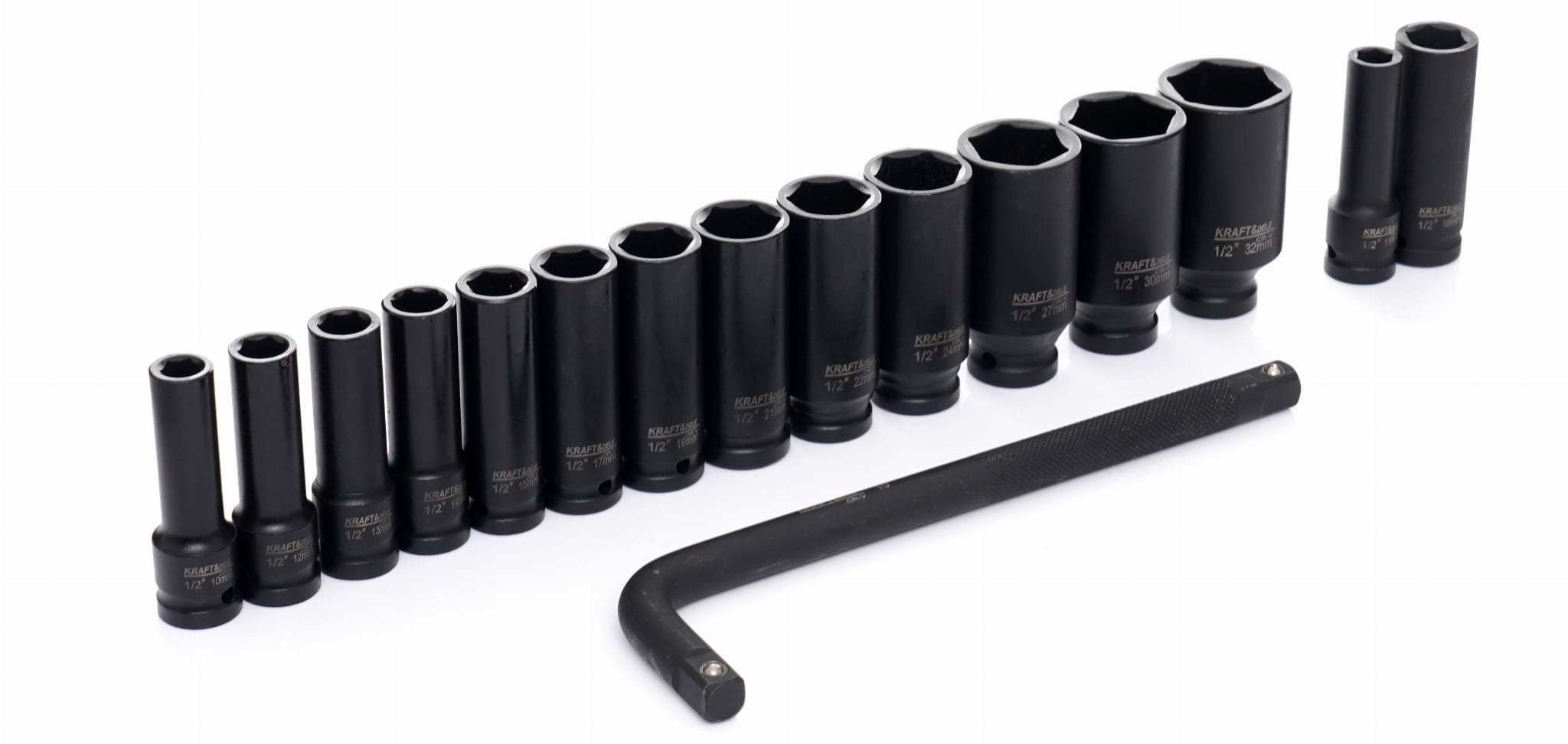 Rázové hlavice 1/2" 10-32 mm 16ks. KD11755