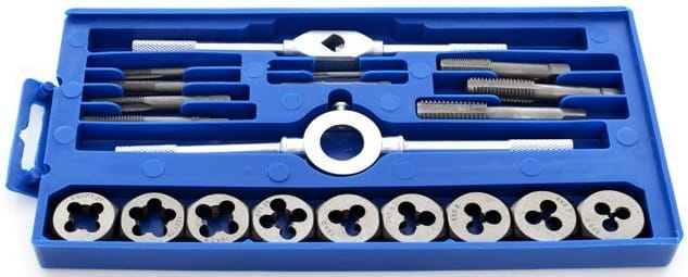 Sada závitníků a kruhových závitových čelistí 20 ks KD10288