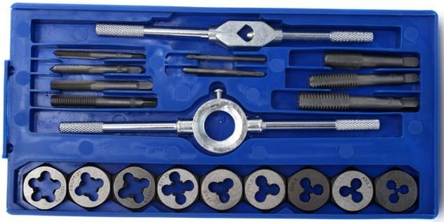 Sada závitníků a kruhových závitových čelistí 20 ks KD10288