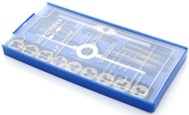 Sada závitníků a kruhových závitových čelistí 20 ks KD10288