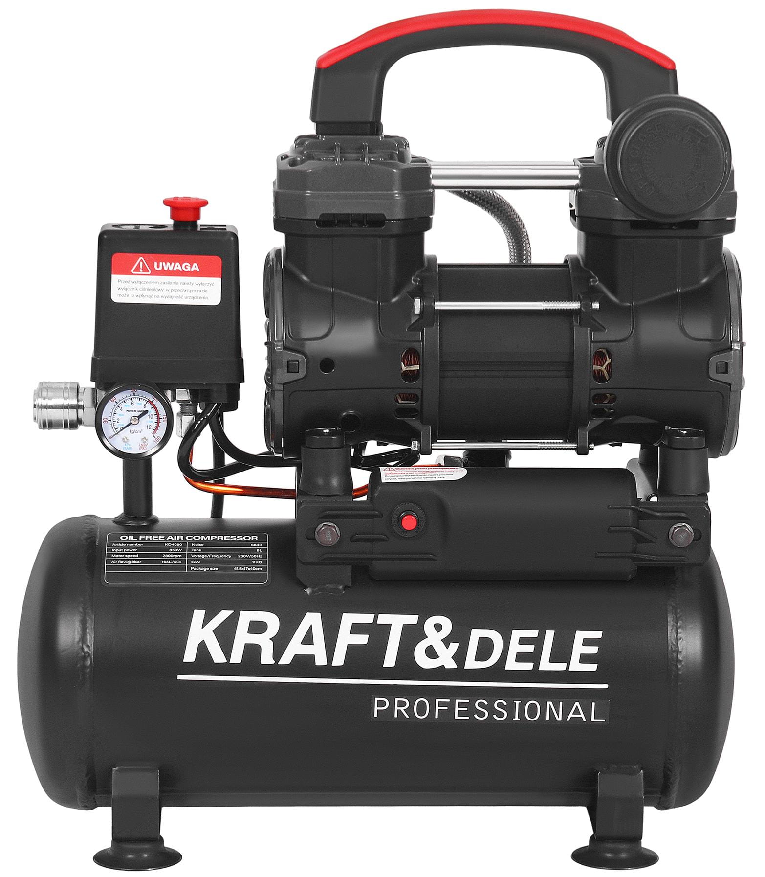 Bezolejový kompresor 9L 850W KD4080