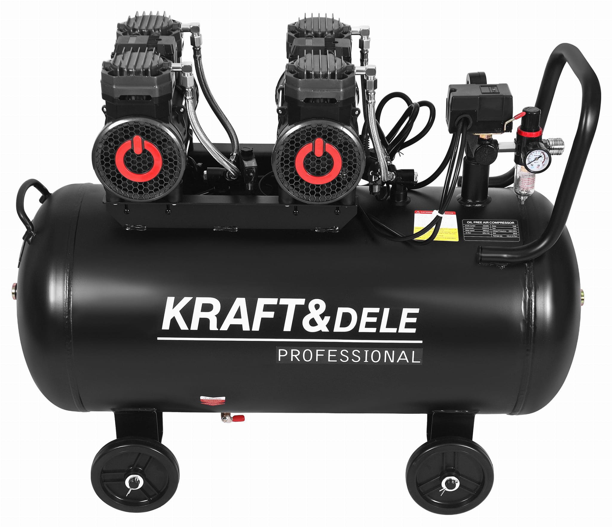 Bezolejový kompresor 100L 2x2200W KD4083