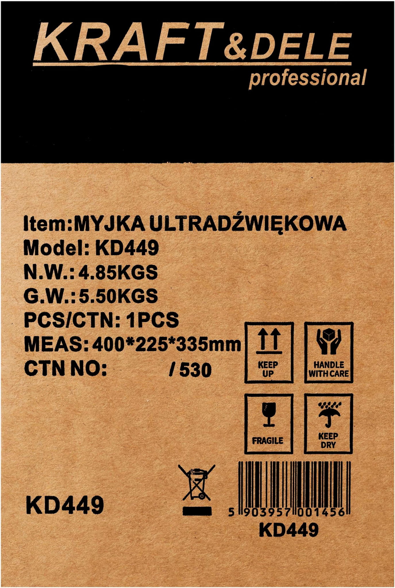 Ultrazvuková čistička 6,5L KD449